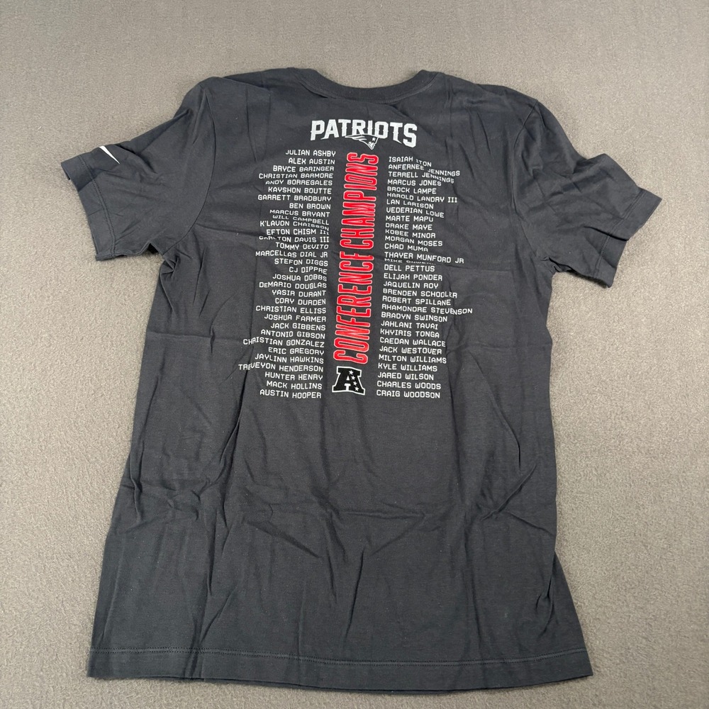 Nike New England Patriots AFC Champions T-Shirt Mens Size S Gray NFL 8076 - Picture 4 of 7
